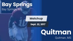 Matchup: Bay Springs vs. Quitman  2017
