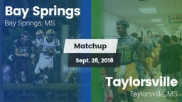 Matchup: Bay Springs vs. Taylorsville  2018
