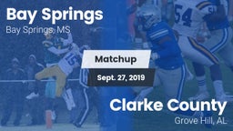 Matchup: Bay Springs vs. Clarke County  2019