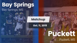 Matchup: Bay Springs vs. Puckett  2019