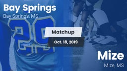 Matchup: Bay Springs vs. Mize  2019
