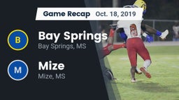 Recap: Bay Springs  vs. Mize  2019