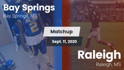 Matchup: Bay Springs vs. Raleigh  2020