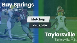 Matchup: Bay Springs vs. Taylorsville  2020