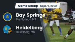 Recap: Bay Springs  vs. Heidelberg  2022