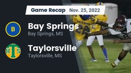 Recap: Bay Springs  vs. Taylorsville  2022