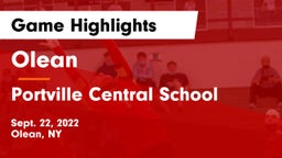 Olean  vs Portville Central School Game Highlights - Sept. 22, 2022