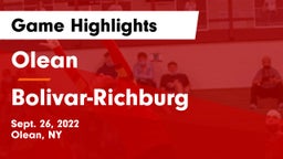Olean  vs Bolivar-Richburg  Game Highlights - Sept. 26, 2022