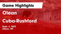Olean  vs Cuba-Rushford  Game Highlights - Sept. 6, 2023