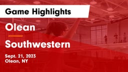 Olean  vs Southwestern  Game Highlights - Sept. 21, 2023