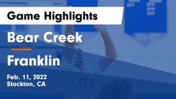 Bear Creek  vs Franklin  Game Highlights - Feb. 11, 2022