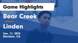 Bear Creek  vs Linden  Game Highlights - Jan. 11, 2023