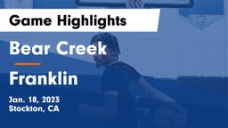 Bear Creek  vs Franklin  Game Highlights - Jan. 18, 2023