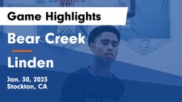 Bear Creek  vs Linden  Game Highlights - Jan. 30, 2023