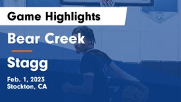Bear Creek  vs Stagg  Game Highlights - Feb. 1, 2023