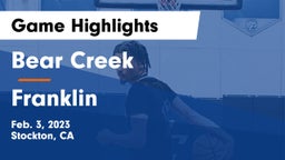 Bear Creek  vs Franklin  Game Highlights - Feb. 3, 2023