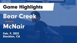 Bear Creek  vs McNair  Game Highlights - Feb. 9, 2023