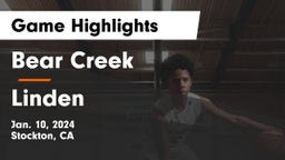 Bear Creek  vs Linden  Game Highlights - Jan. 10, 2024