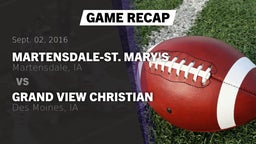 Recap: Martensdale-St. Mary's  vs. Grand View Christian 2016