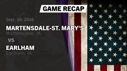 Recap: Martensdale-St. Mary's  vs. Earlham  2016