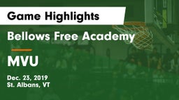 Bellows Free Academy  vs MVU Game Highlights - Dec. 23, 2019