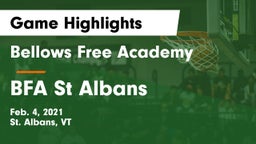 Bellows Free Academy  vs BFA St Albans Game Highlights - Feb. 4, 2021