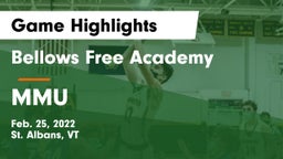 Bellows Free Academy  vs MMU Game Highlights - Feb. 25, 2022