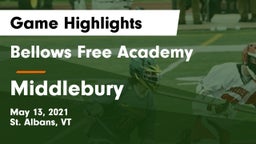 Bellows Free Academy  vs Middlebury  Game Highlights - May 13, 2021