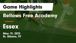 Bellows Free Academy  vs Essex  Game Highlights - May 19, 2023