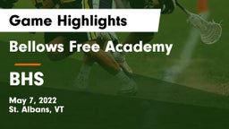 Bellows Free Academy  vs BHS Game Highlights - May 7, 2022