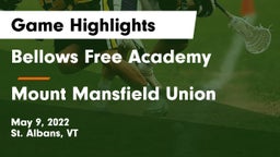 Bellows Free Academy  vs Mount Mansfield Union Game Highlights - May 9, 2022