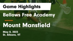 Bellows Free Academy  vs Mount Mansfield Game Highlights - May 8, 2023