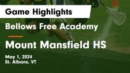 Bellows Free Academy  vs Mount Mansfield HS Game Highlights - May 1, 2024