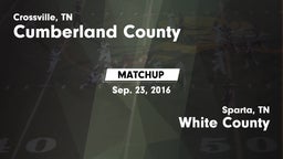 Matchup: Cumberland County vs. White County  2016