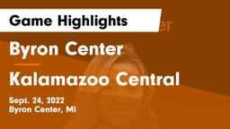 Byron Center  vs Kalamazoo Central  Game Highlights - Sept. 24, 2022