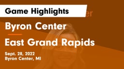 Byron Center  vs East Grand Rapids  Game Highlights - Sept. 28, 2022