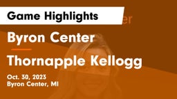 Byron Center  vs Thornapple Kellogg  Game Highlights - Oct. 30, 2023