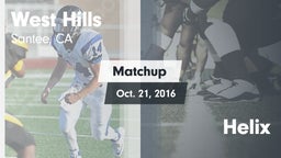 Matchup: West Hills vs. Helix 2016