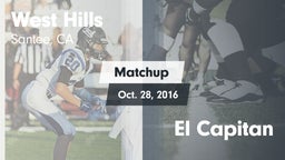 Matchup: West Hills vs. El Capitan 2016