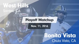 Matchup: West Hills vs. Bonita Vista  2016