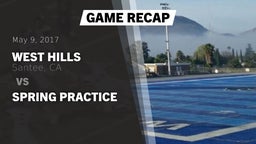 Recap: West Hills  vs. Spring Practice 2017