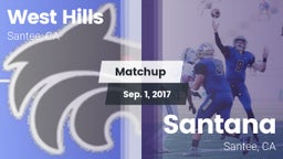 Matchup: West Hills vs. Santana  2017
