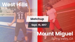 Matchup: West Hills vs. Mount Miguel  2017