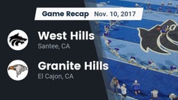 Recap: West Hills  vs. Granite Hills  2017