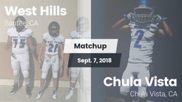 Matchup: West Hills vs. Chula Vista  2018