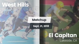 Matchup: West Hills vs. El Capitan  2018