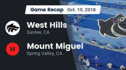 Recap: West Hills  vs. Mount Miguel  2018