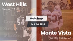 Matchup: West Hills vs. Monte Vista  2018