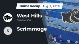 Recap: West Hills  vs. Scrimmage 2018