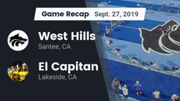 Recap: West Hills  vs. El Capitan  2019